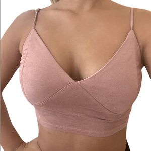 Spectacular Pink V Neck Bralette